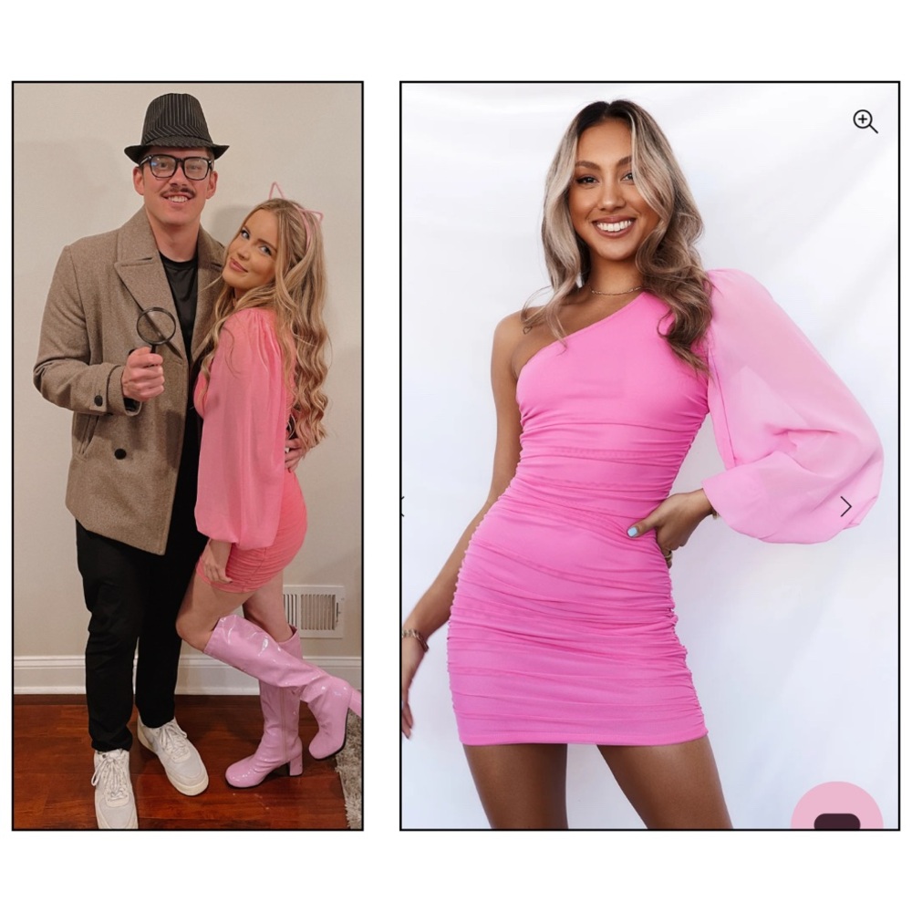 Hello Molly Pink One-Shoulder Party Dress